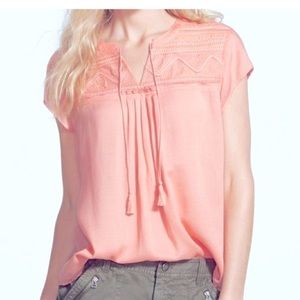 Hinge Ivory Peasant Top